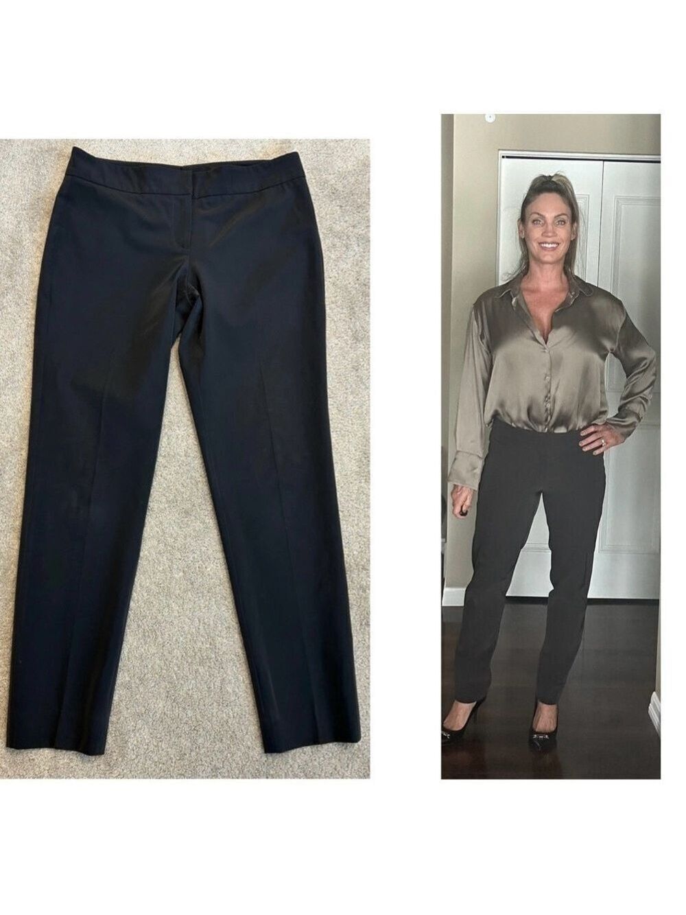 Brunello Cucinelli women’s dark chocolate, brown slim fit ankle pants Sz 10